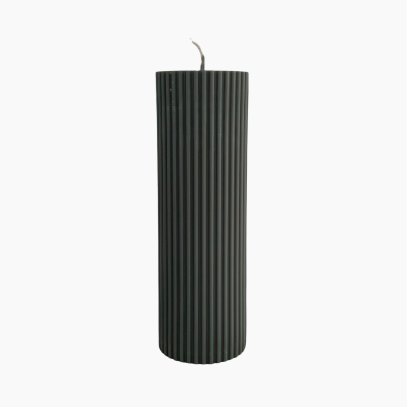 Striped Pillar Candle